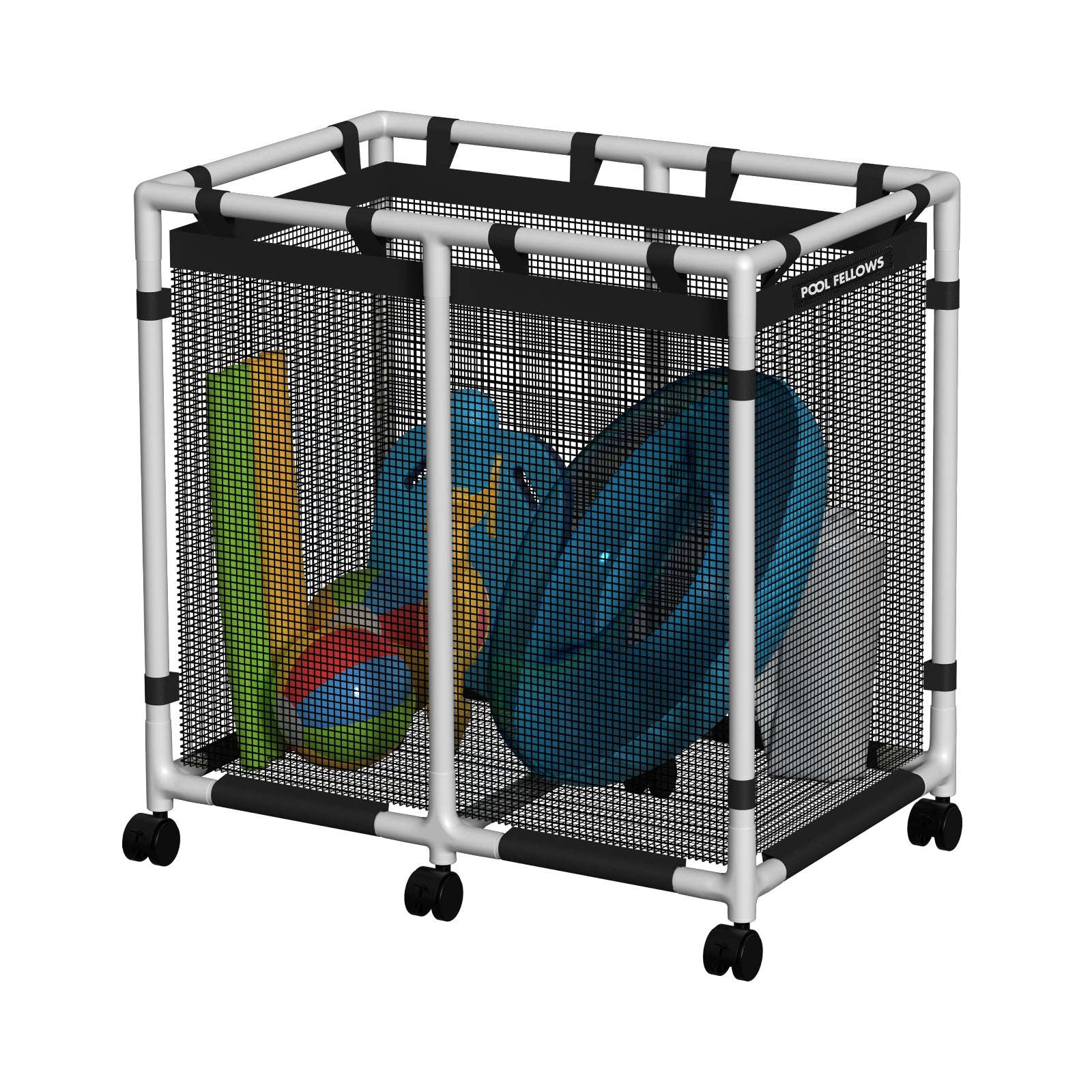 Pool Fellows basic pool storage bin with mesh drainage for quick dry airflow