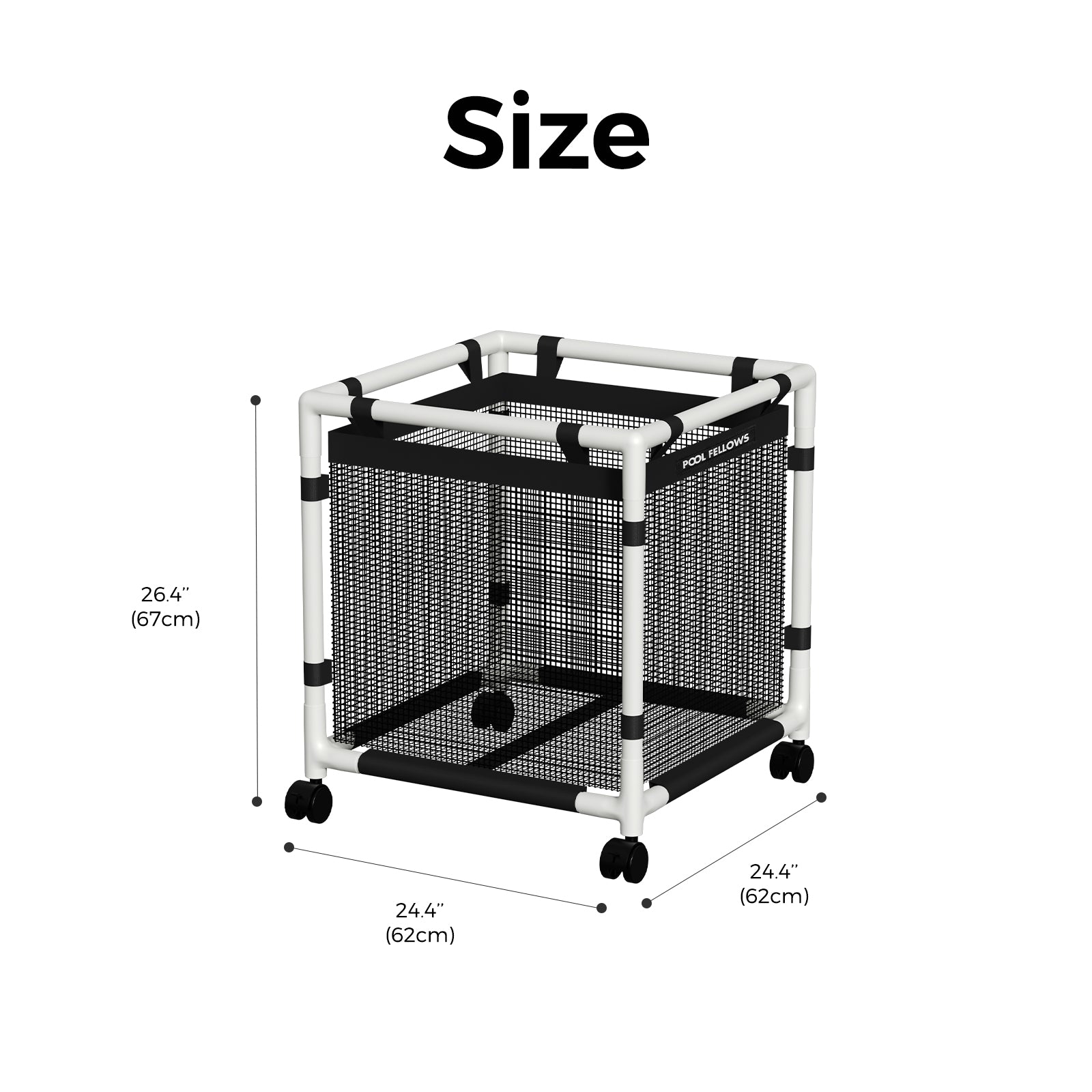 Pool Fellows mini pool storage bin with large capacity for pool float storage