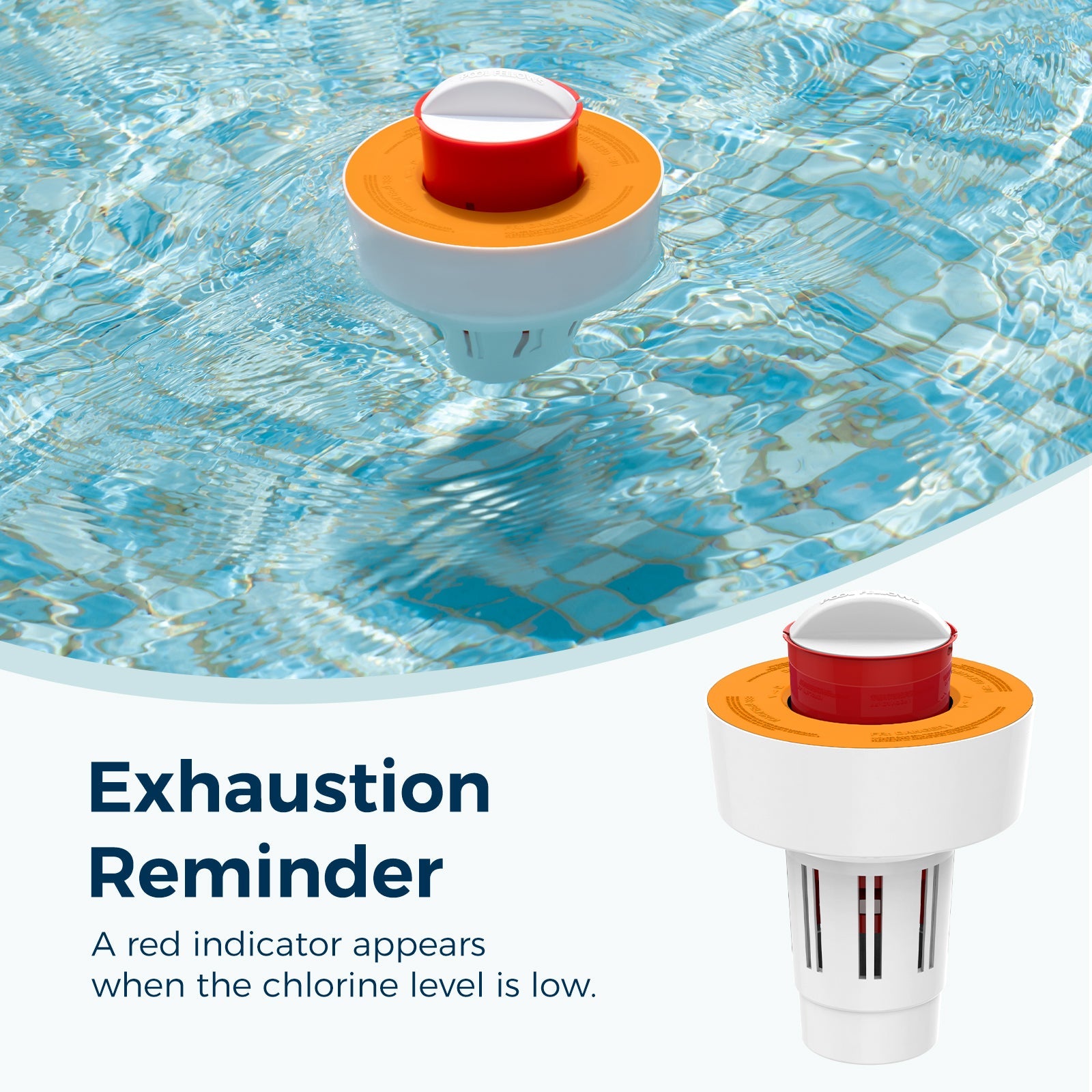 Floating Chlorine Dispensers for 1 inch Tablets Orange - Pool Fellows