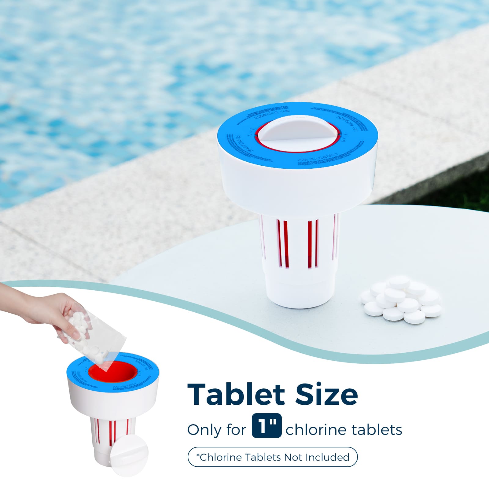 Floating Chlorine Dispensers for 1 inch Tablets