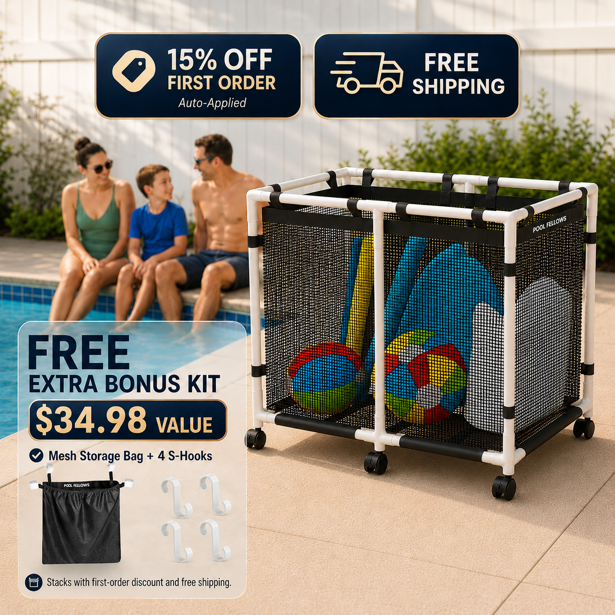 Pool Storage Bin