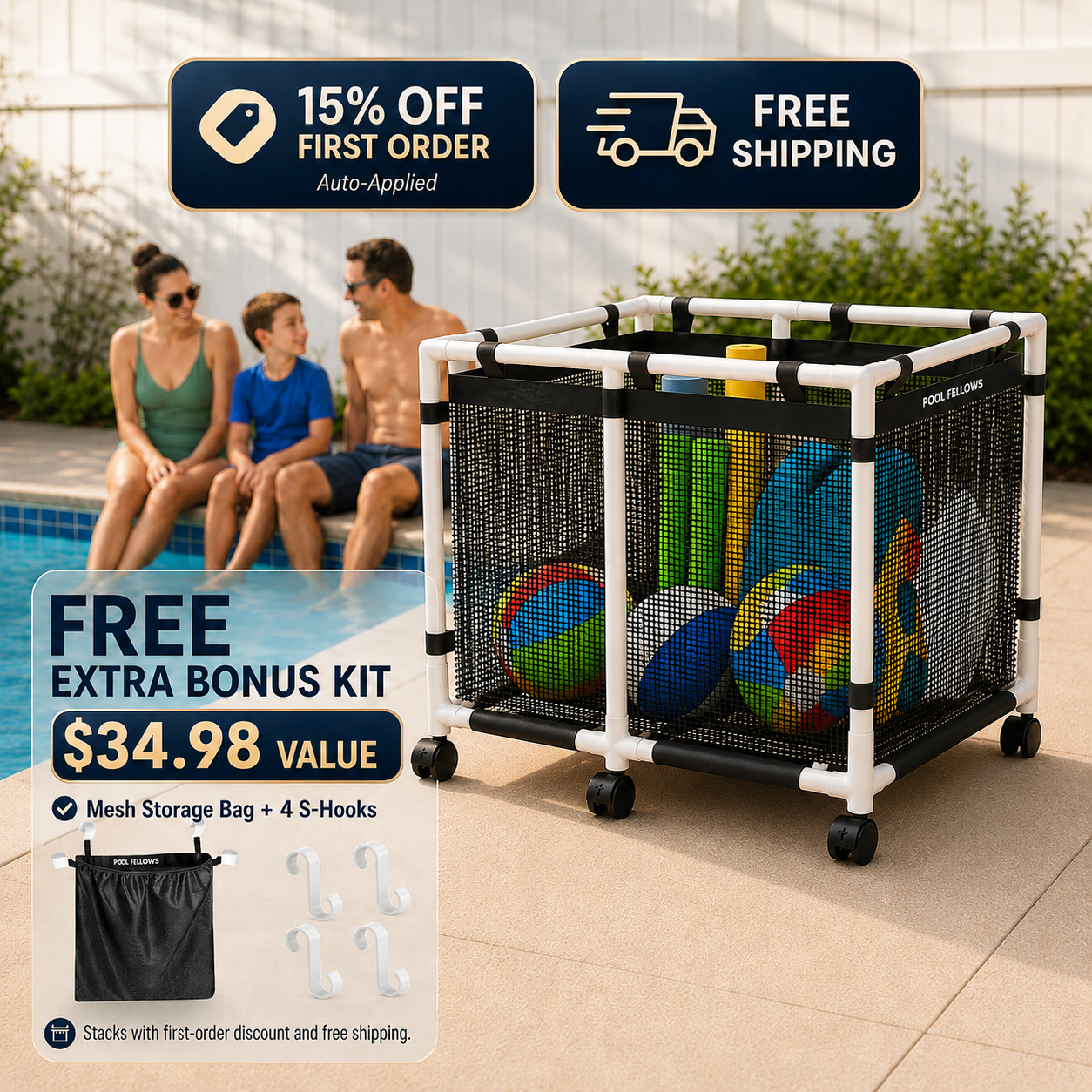 Pool Storage Bin