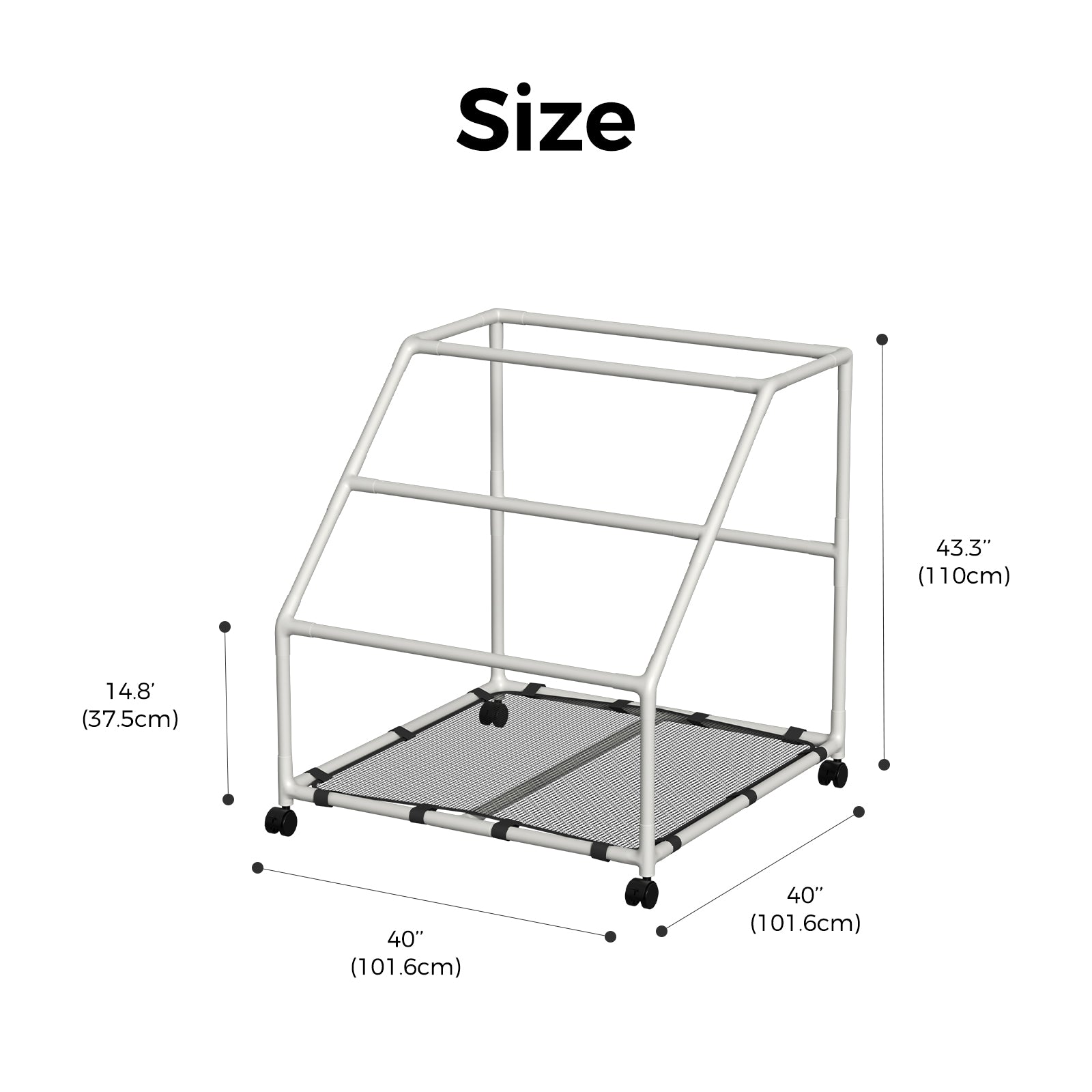 Pool Fellows large-white pool float holder with uv resistant structure for outdoor deck use