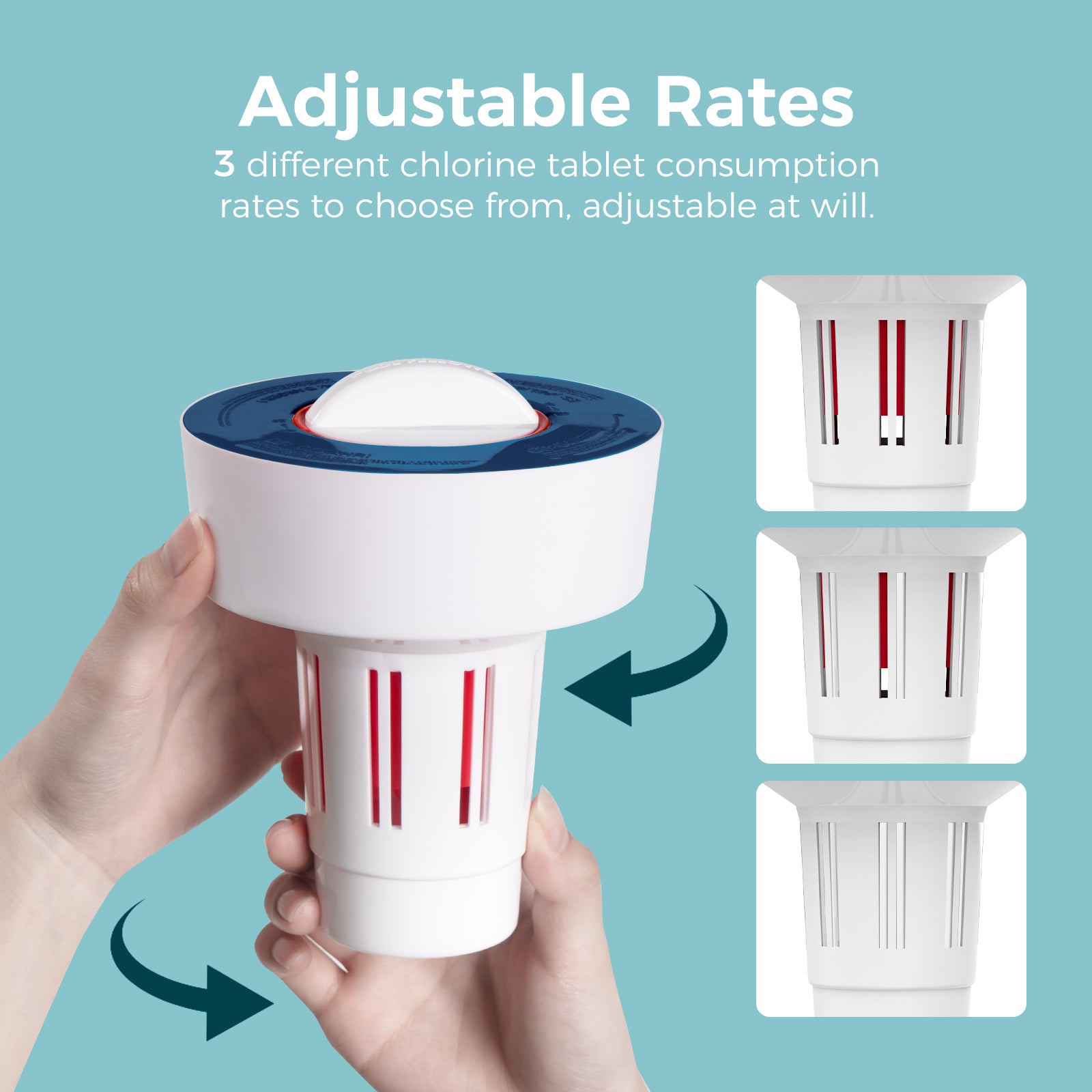 Floating Chlorine Dispensers for 1 inch Tablets Blue - Pool Fellows