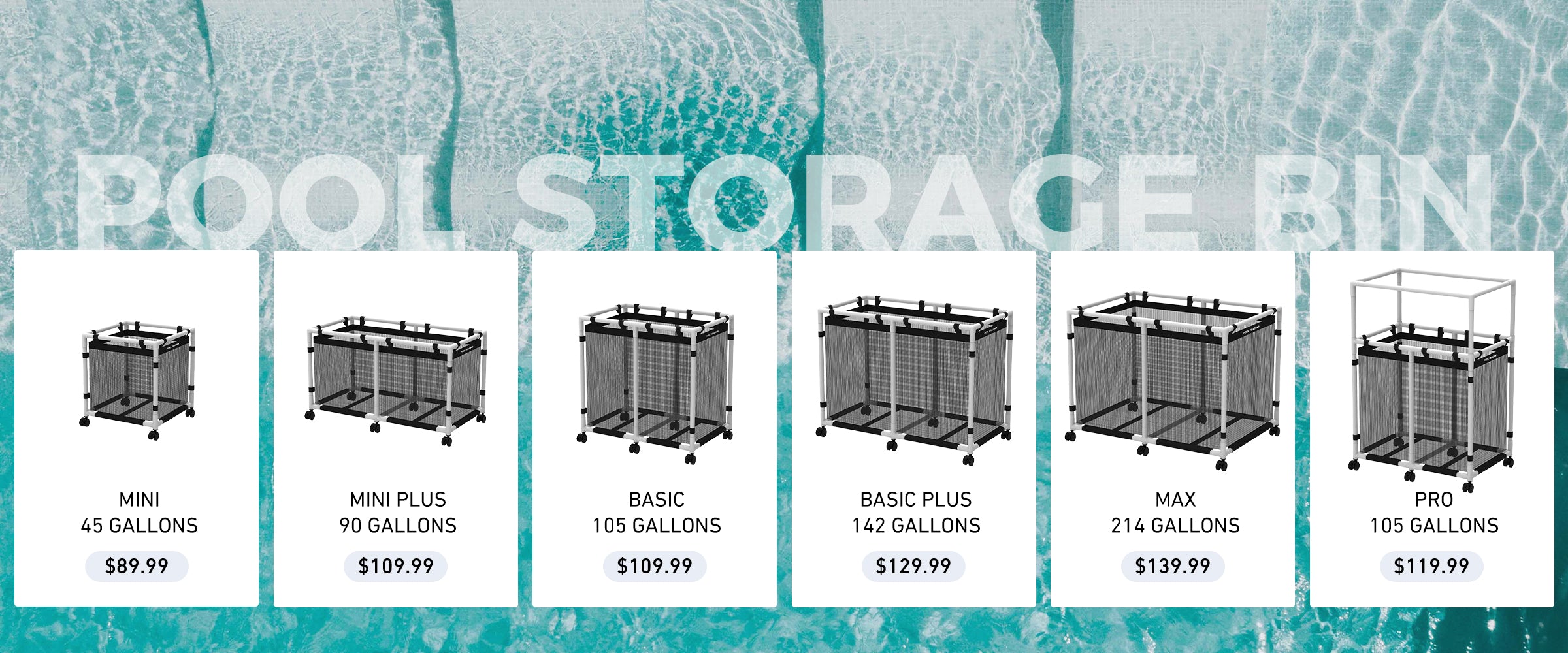 Pool Fellows basic-pro pool storage bin with uv resistant material for outdoor poolside use